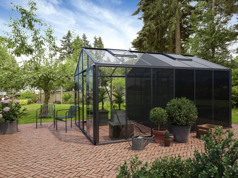 Bloomcabin Gewächshaus Klassik 7 inkl. großem Stauraum mit Accoya-Holzelementen