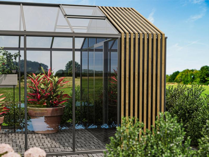 Bloomcabin Gewächshaus Klassik 7 inkl. kleinem integr. Stauraum mit Accoya-Holzelementen