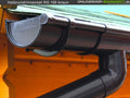 Dachrinnen Set RG 100 braun 600 cm zweiseitig