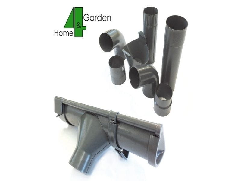 Dachrinnen Set RG 100 dunkelgrau 5 x 600 cm Walmdächer