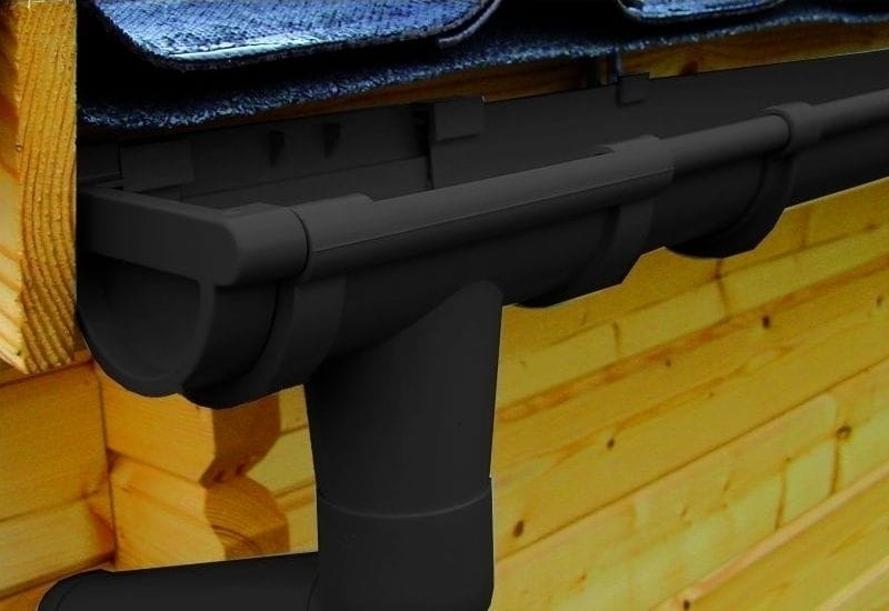 Dachrinnen Set RG 80 braun 8 x 200 cm 8-Eck-Dach