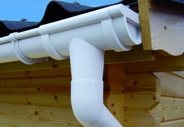 Dachrinnen Set RG 80 weiß 350 cm zweiseitig