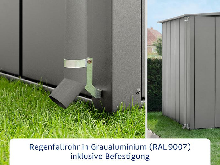 EcoStar Fallrohr,  Grau Aluminum