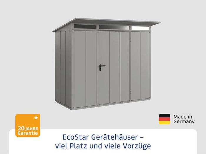 Ecostar Gerätehaus Elegant-P,Typ 1, Grau Aluminum, 1 flg
