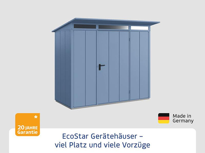 Ecostar Gerätehaus Elegant-P,Typ 1, Taubenblau, 1 flg