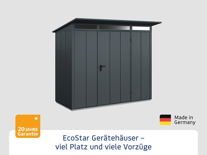 Ecostar Gerätehaus Elegant-P,Typ 1, Anthrazitgrau, 1 flg