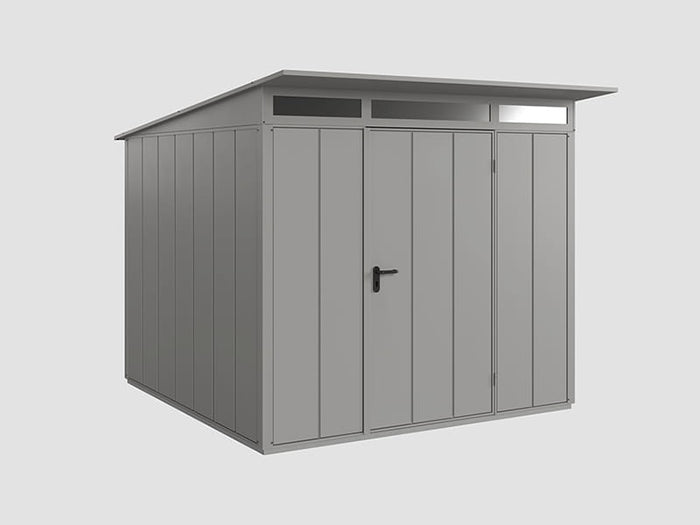 Ecostar Gerätehaus Elegant-P,Typ 2, Grau Aluminum, 1 flg