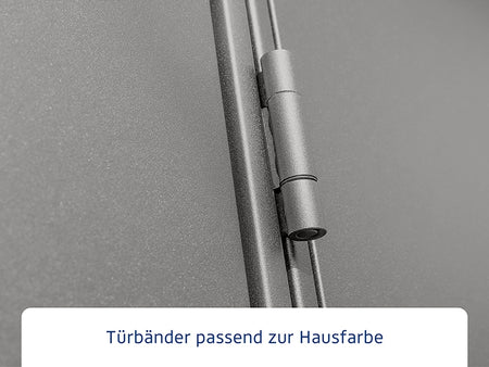 Ecostar Gerätehaus Elegant-P,Typ 2, Grau Aluminum, 1 flg