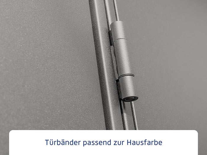 Ecostar Gerätehaus Elegant-P,Typ 2, Grau Aluminum, 1 flg