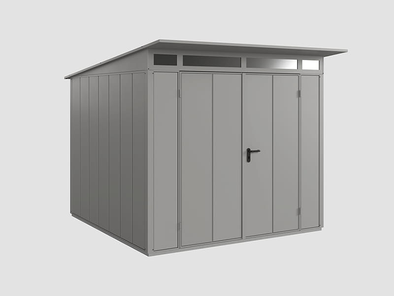 Ecostar Gerätehaus Elegant-P,Typ 2, Grau Aluminum, 2 flg