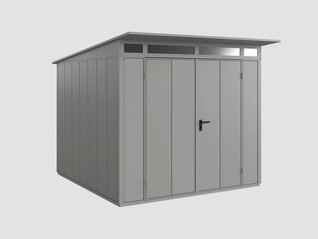 Ecostar Gerätehaus Elegant-P,Typ 2, Grau Aluminum, 2 flg