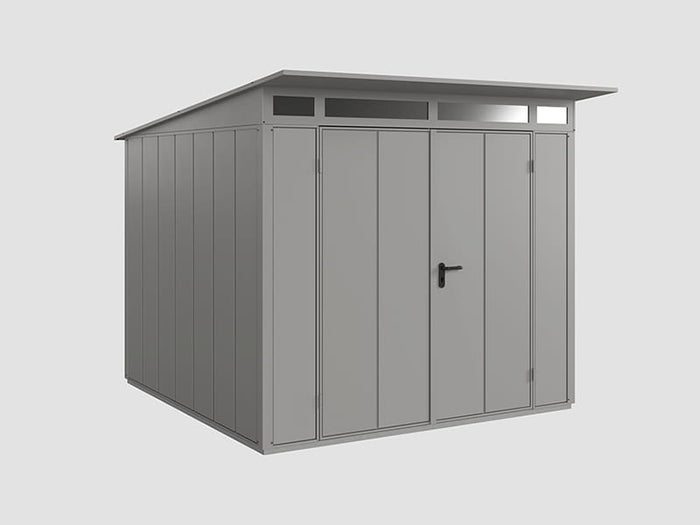 Ecostar Gerätehaus Elegant-P,Typ 2, Grau Aluminum, 2 flg
