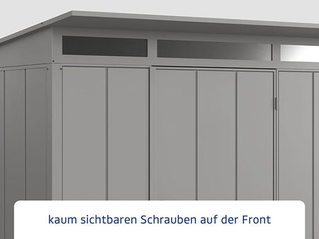 Ecostar Gerätehaus Elegant-P,Typ 2, Grau Aluminum, 2 flg