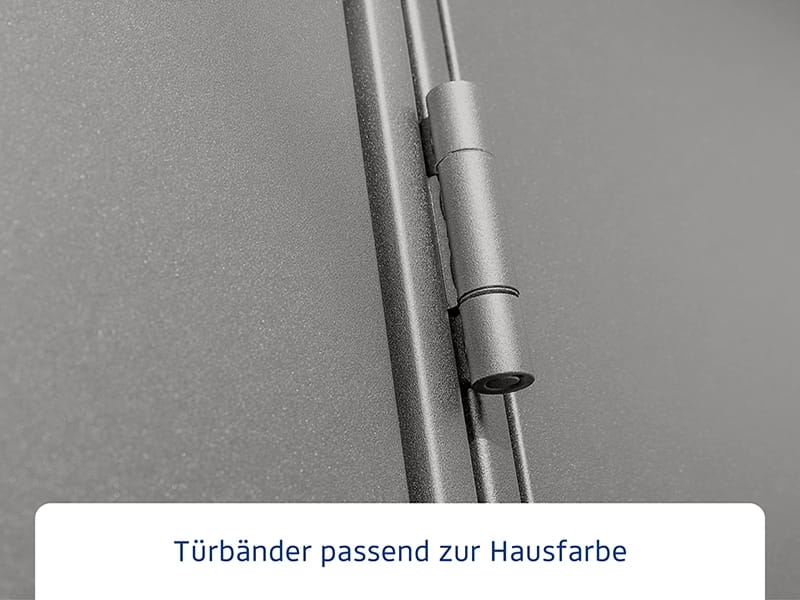 Ecostar Gerätehaus Elegant-P,Typ 2, Grau Aluminum, 2 flg