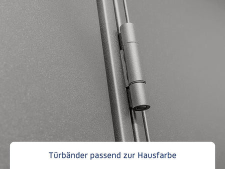 Ecostar Gerätehaus Elegant-P,Typ 2, Grau Aluminum, 2 flg