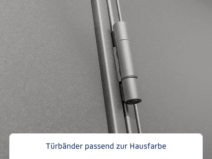 Ecostar Gerätehaus Elegant-P,Typ 2, Grau Aluminum, 2 flg