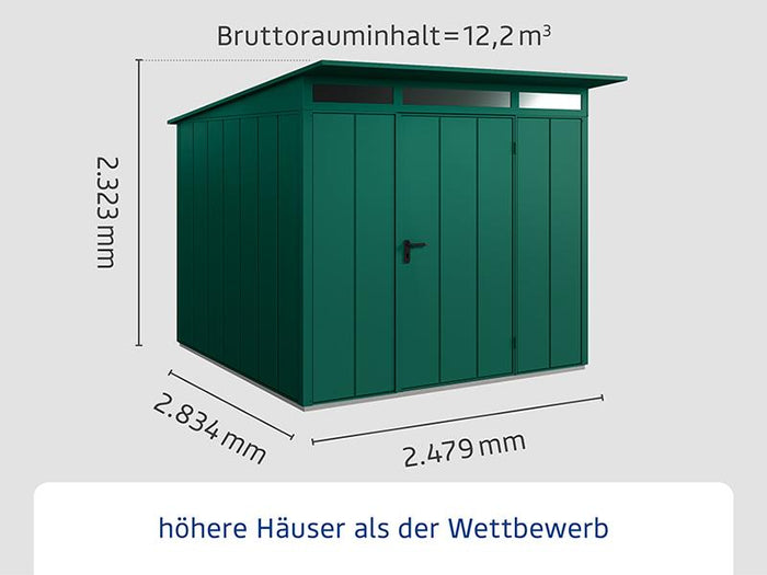 Ecostar Gerätehaus Elegant-P,Typ 2, Moosgrün, 1 flg