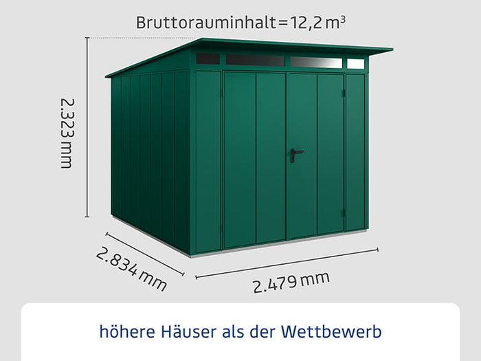 Ecostar Gerätehaus Elegant-P,Typ 2, Moosgrün, 2 flg