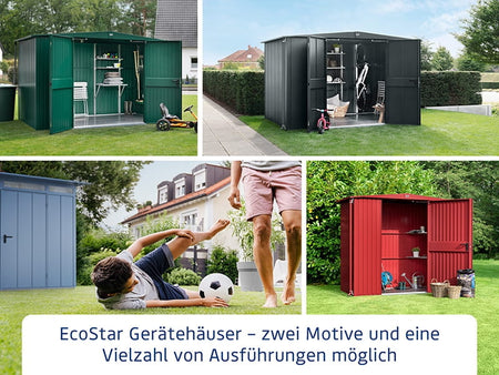 Ecostar Gerätehaus Elegant-P,Typ 2, Schilfgrün, 1 flg