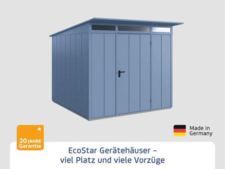 Ecostar Gerätehaus Elegant-P,Typ 2, Taubenblau, 1 flg