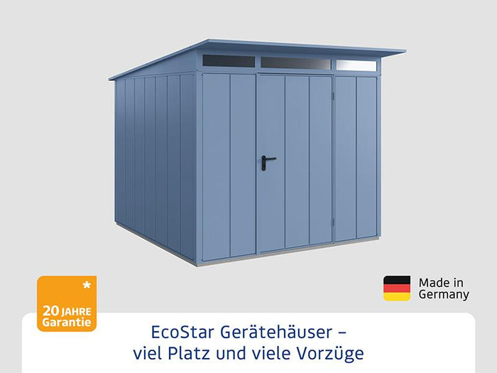 Ecostar Gerätehaus Elegant-P,Typ 2, Taubenblau, 1 flg