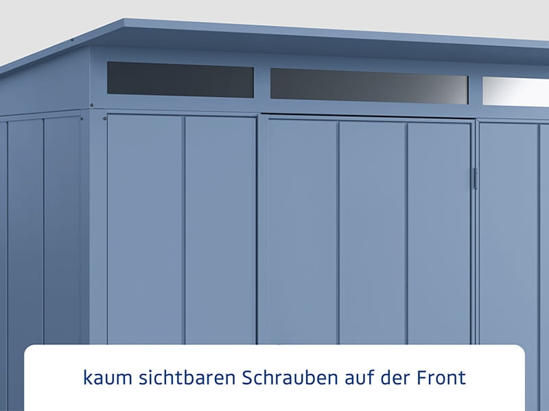 Ecostar Gerätehaus Elegant-P,Typ 2, Taubenblau, 1 flg
