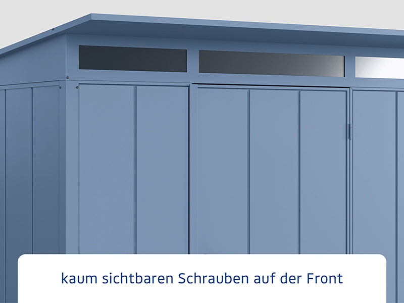 Ecostar Gerätehaus Elegant-P,Typ 2, Taubenblau, 2 flg