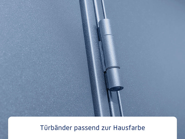 Ecostar Gerätehaus Elegant-P,Typ 2, Taubenblau, 2 flg