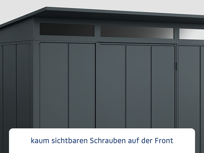 Ecostar Gerätehaus Elegant-P,Typ 2, Anthrazitgrau, 1 flg