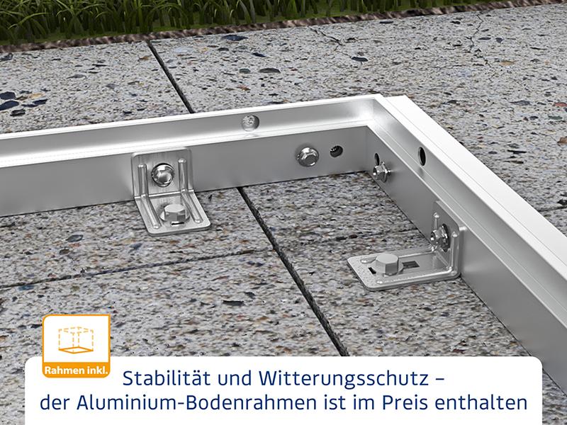 Ecostar Gerätehaus Elegant-P,Typ 2, Anthrazitgrau, 1 flg