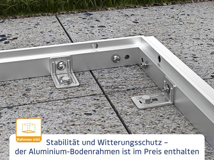 Ecostar Gerätehaus Elegant-P,Typ 2, Anthrazitgrau, 1 flg