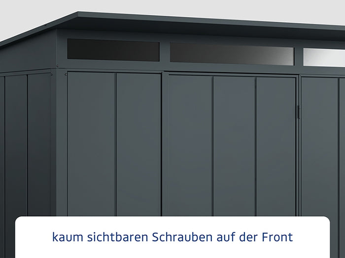 Ecostar Gerätehaus Elegant-P,Typ 2, Anthrazitgrau, 2 flg