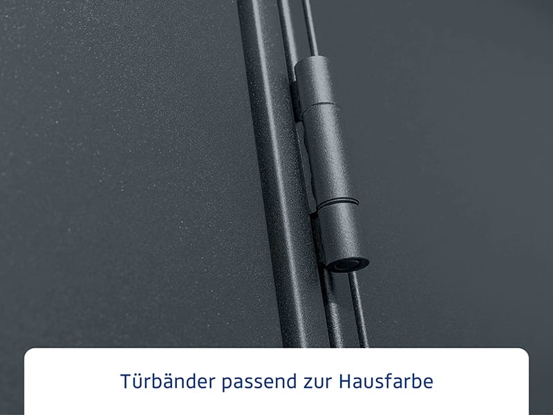 Ecostar Gerätehaus Elegant-P,Typ 2, Anthrazitgrau, 2 flg