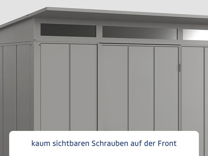Ecostar Gerätehaus Elegant-P,Typ 3, Grau Aluminum, 1 flg