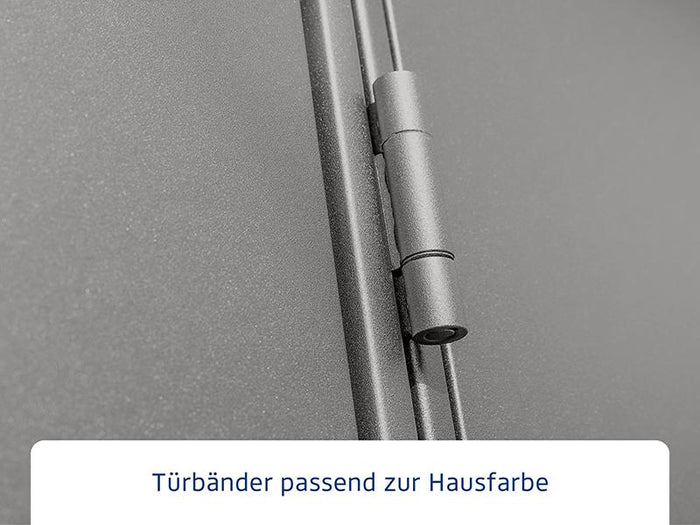 Ecostar Gerätehaus Elegant-P,Typ 3, Grau Aluminum, 1 flg