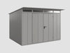 Ecostar Gerätehaus Elegant-P,Typ 3, Grau Aluminum, 2 flg