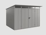 Ecostar Gerätehaus Elegant-P,Typ 3, Grau Aluminum, 2 flg