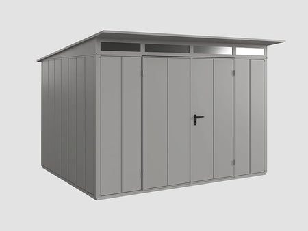 Ecostar Gerätehaus Elegant-P,Typ 3, Grau Aluminum, 2 flg