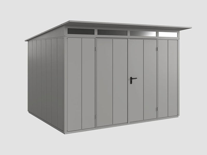 Ecostar Gerätehaus Elegant-P,Typ 3, Grau Aluminum, 2 flg