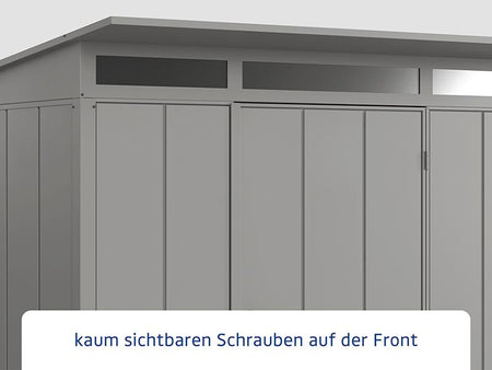 Ecostar Gerätehaus Elegant-P,Typ 3, Grau Aluminum, 2 flg
