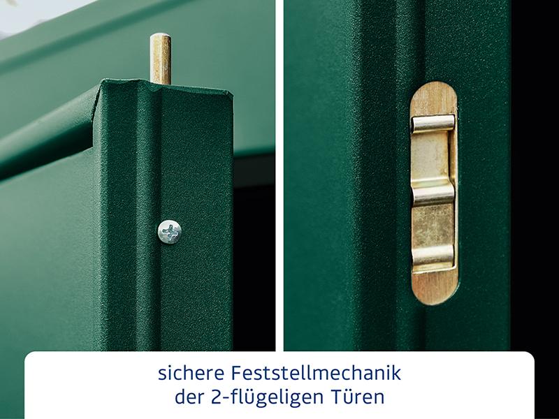 Ecostar Gerätehaus Elegant-P,Typ 3, Moosgrün, 2 flg