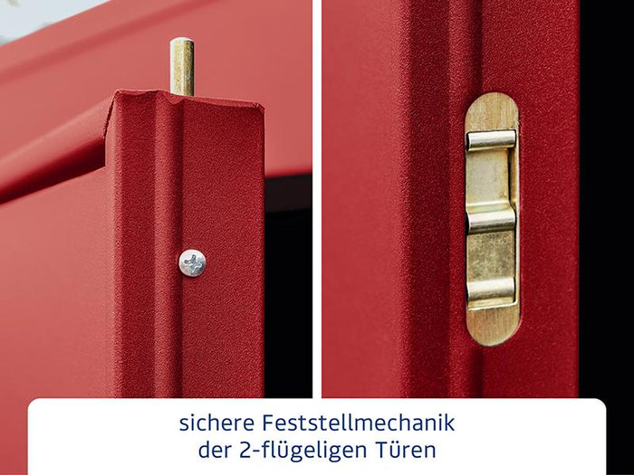 Ecostar Gerätehaus Elegant-P,Typ 3, Purpurrot, 2 flg