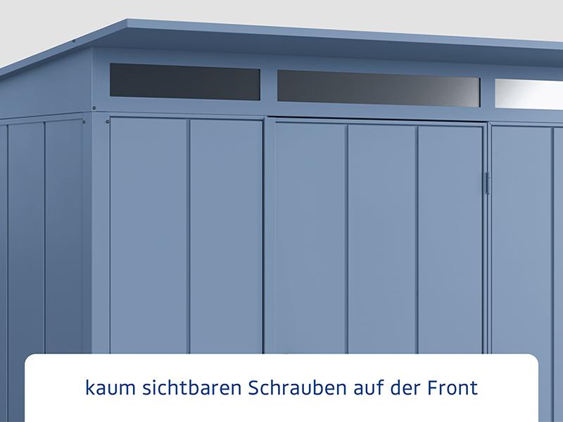 Ecostar Gerätehaus Elegant-P,Typ 3, Taubenblau, 2 flg