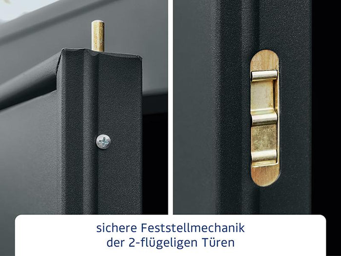 Ecostar Gerätehaus Elegant-P,Typ 3, Anthrazitgrau, 2 flg