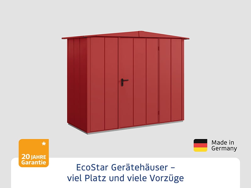 Ecostar Gerätehaus Elegant-S,Typ 1, Purpurrot, 1 flg