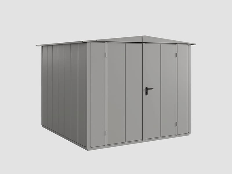 Ecostar Gerätehaus Elegant-S,Typ 2, Grau Aluminum, 2 flg