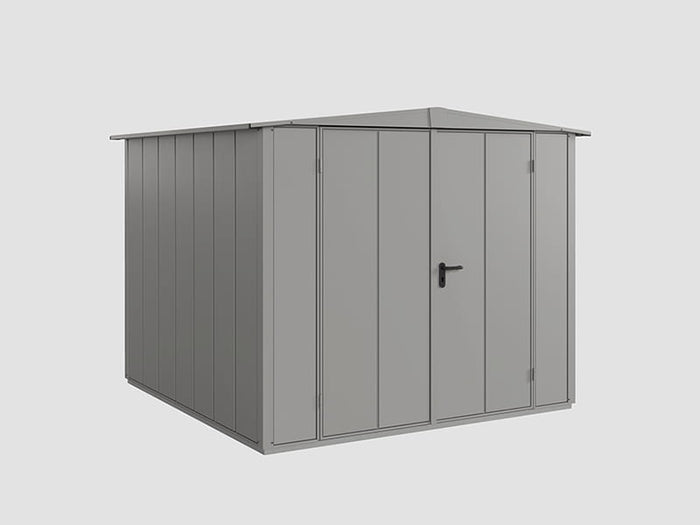Ecostar Gerätehaus Elegant-S,Typ 2, Grau Aluminum, 2 flg