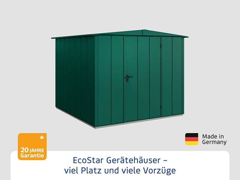 Ecostar Gerätehaus Elegant-S,Typ 2, Moosgrün, 1 flg