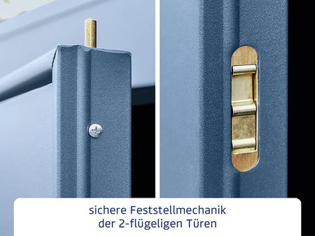Ecostar Gerätehaus Elegant-S,Typ 2, Taubenblau, 2 flg