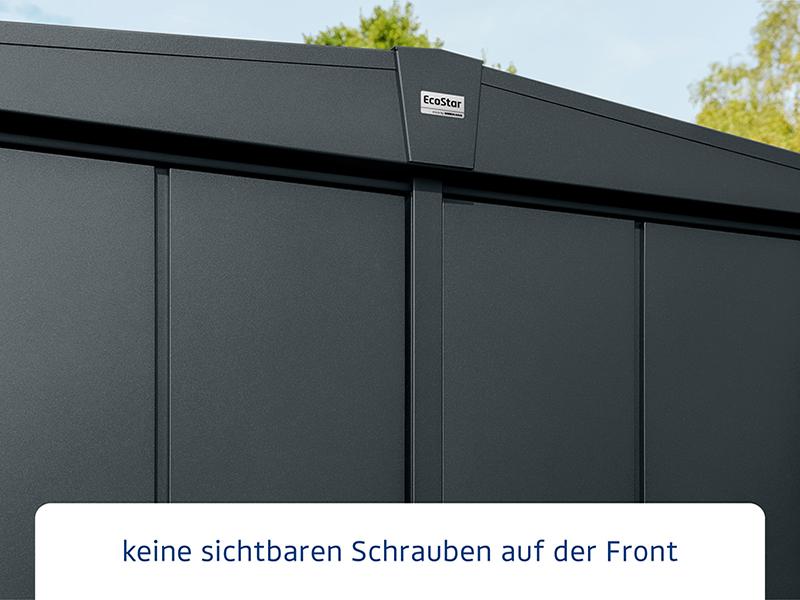 Ecostar Gerätehaus Elegant-S,Typ 2, Anthrazitgrau, 2 flg